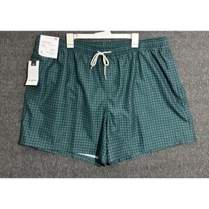 Goodfellow & Co Men's Shorts Swim Trunks  Print 5" Inseam Green 2XL